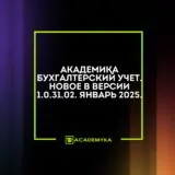 Что нового в Академика Бухгалтерский учет 1.0.31.02: изменения по ЭСЧФ, обновления по зарплате, ЭТТН topby, поддержка Правила-83 и другие доработки в январском релизе 2025 года.